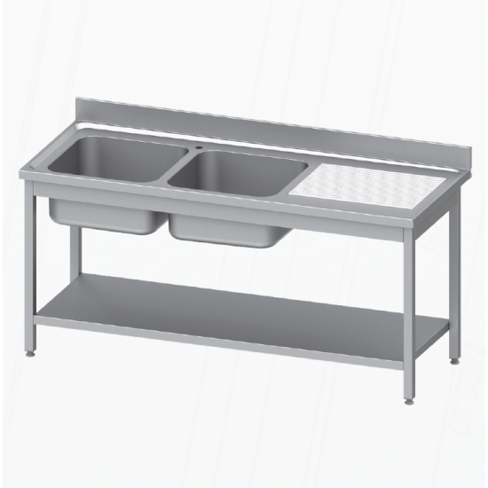 Easy folding tables with 2 sinks