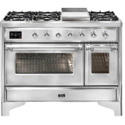 Ilve Majestic Milano MD10IDNE3 120 см с 6 газовыми горелками и двойной жарочной поверхностью