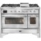 Ilve Majestic Milano MD10IDNE3 120 см с 6 газовыми горелками и двойной жарочной поверхностью