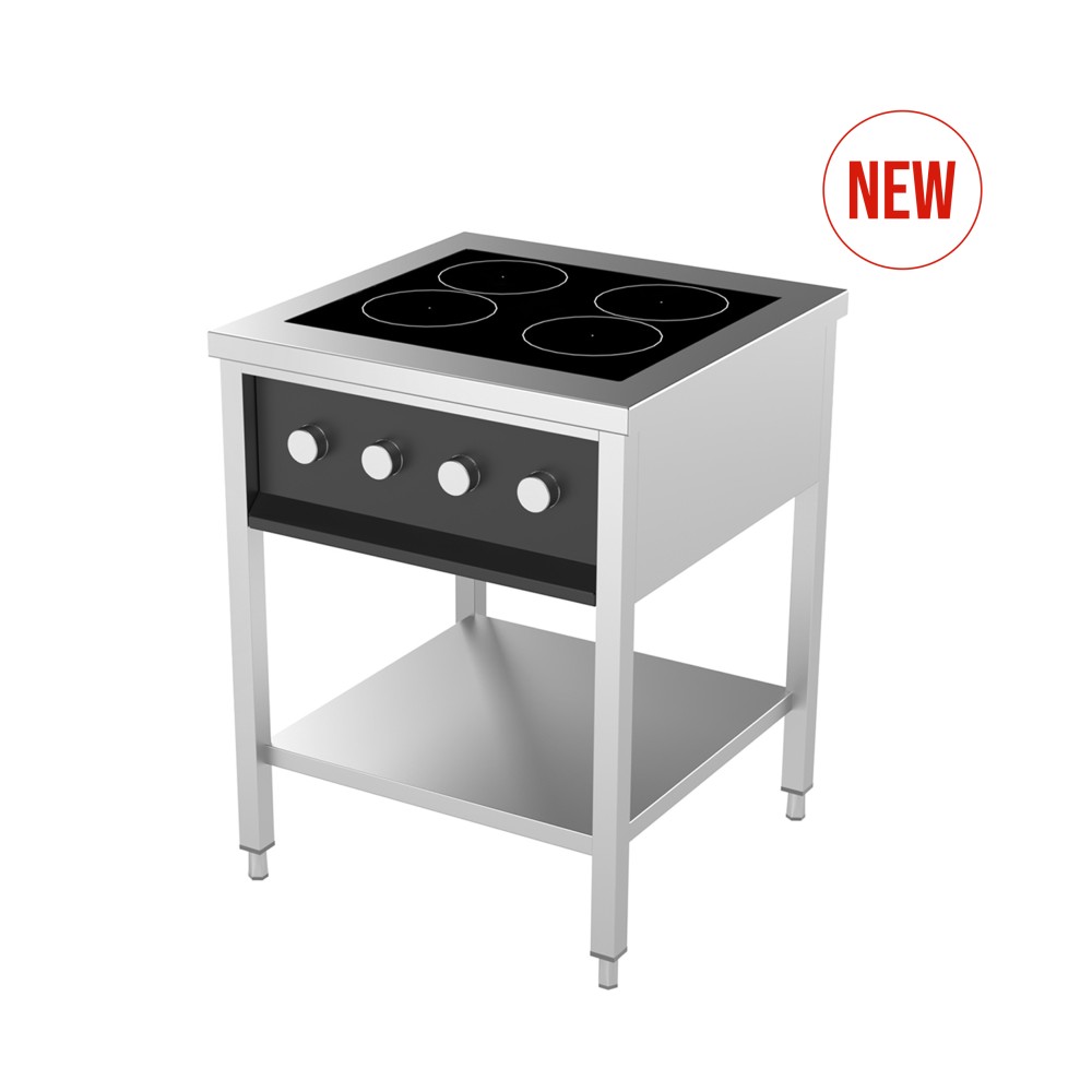 500 SEMI PRO Cuisinière à induction INDCT4-SEMI-R (avec boîtier générateur)