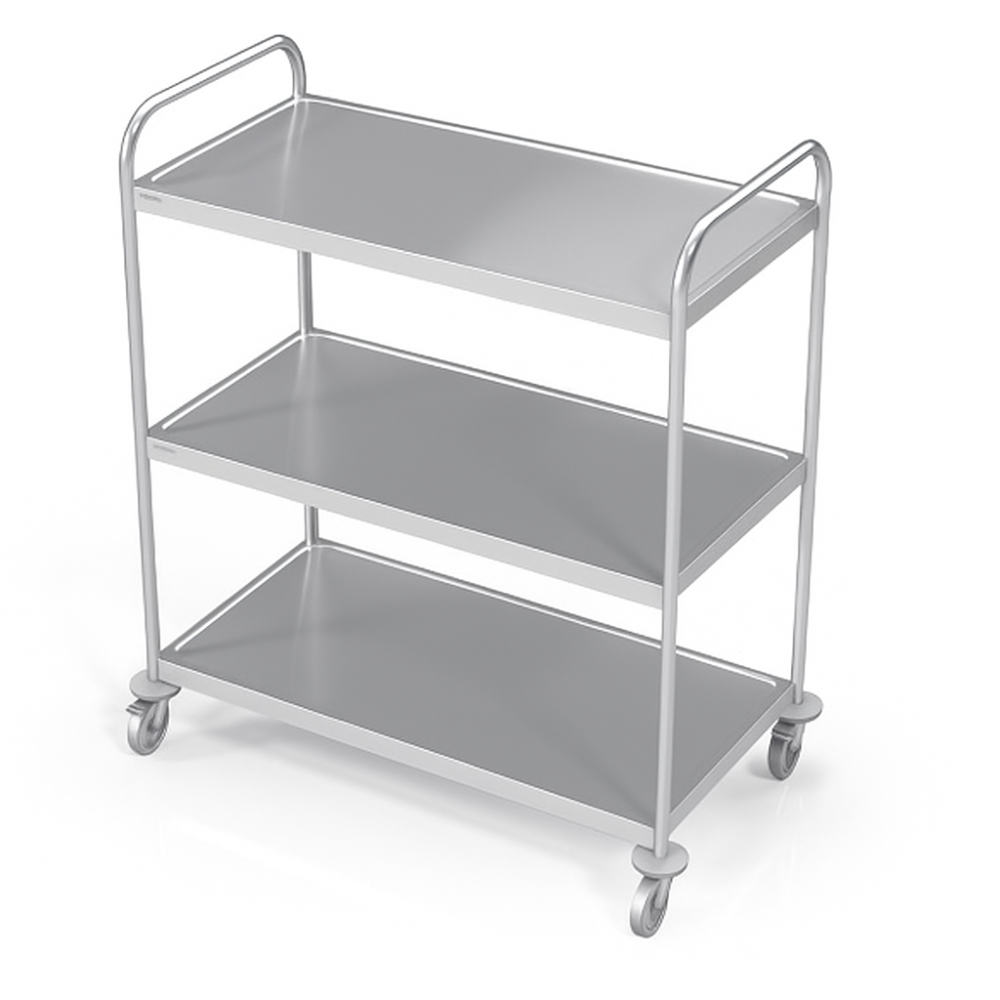 Professional Grade Stainless Steel Serving Trolley VTS3