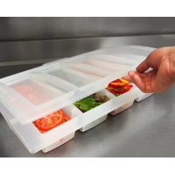 4-compartment food box with lid GN 1/1