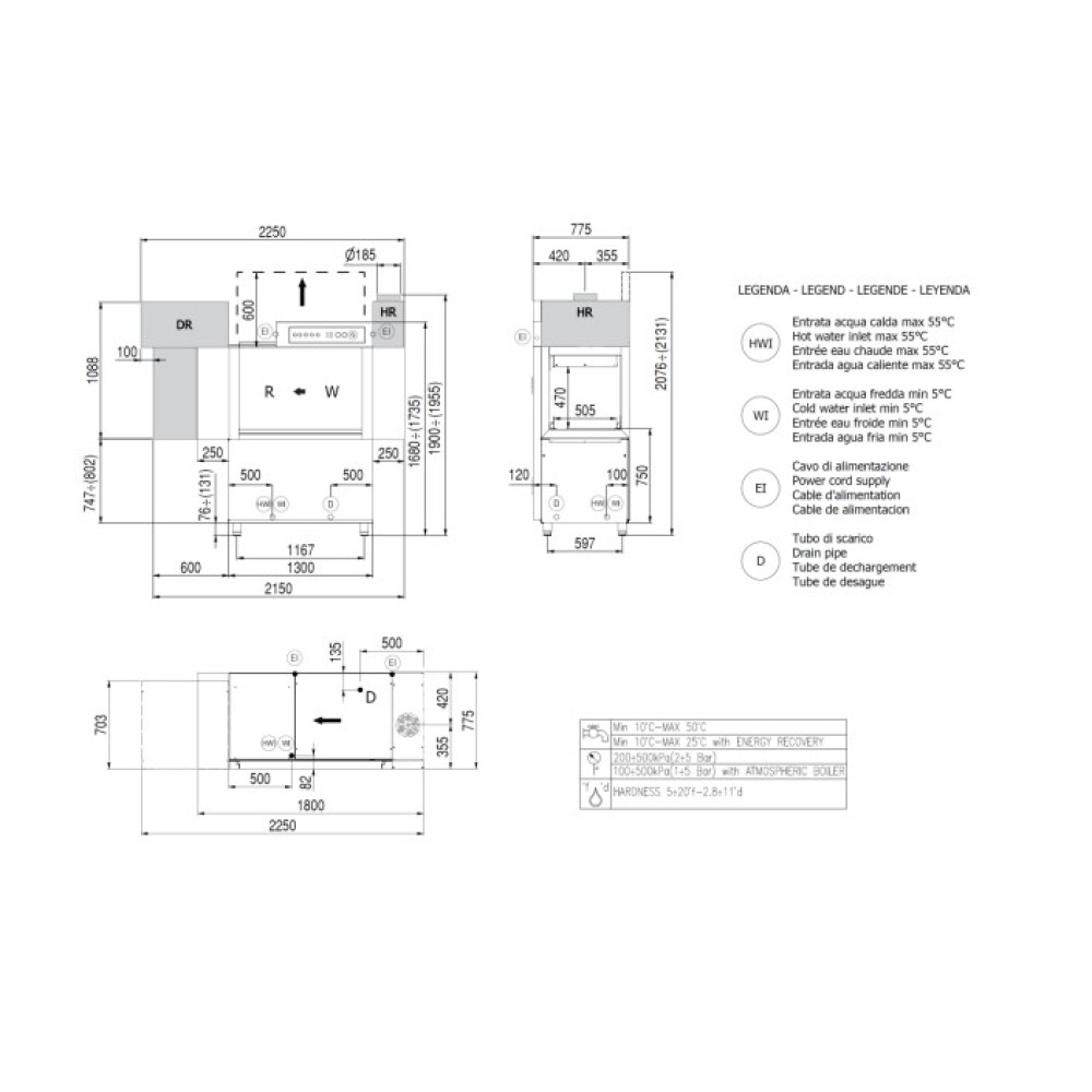 Elektromechaninė konvejerio tipo indaplovė RK1650