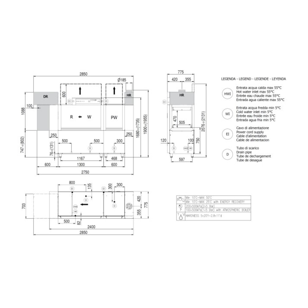 Elektromechaninė konvejerio tipo indaplovė RK3000