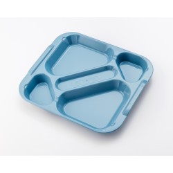 5-compartment food tray Blue Polycarbonate