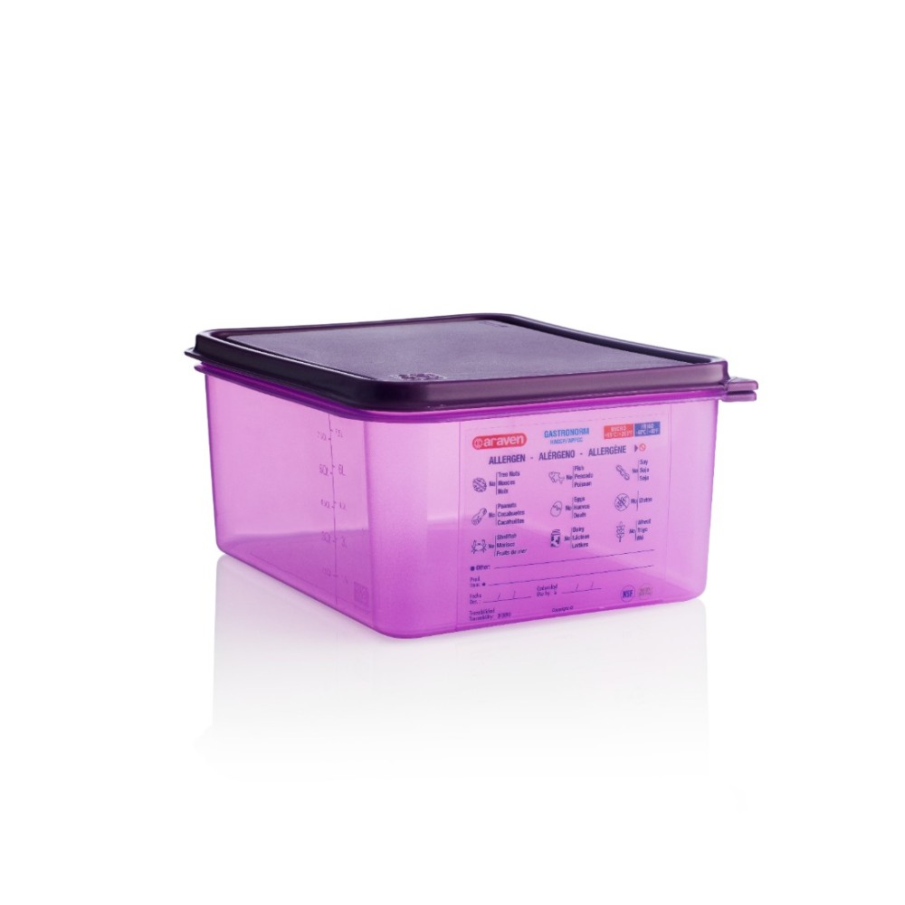 GN 1/2 h-150mm Anti allergic polypropylene airtight containers