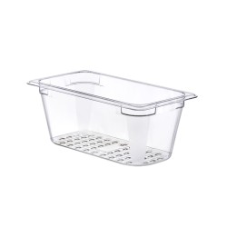 GN 1/3 h-130mm Perforated polycarbonate container