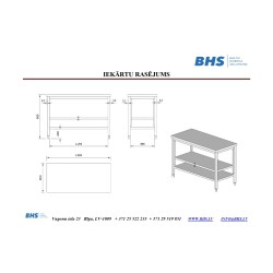 Stainless steel table with adjustable shelf