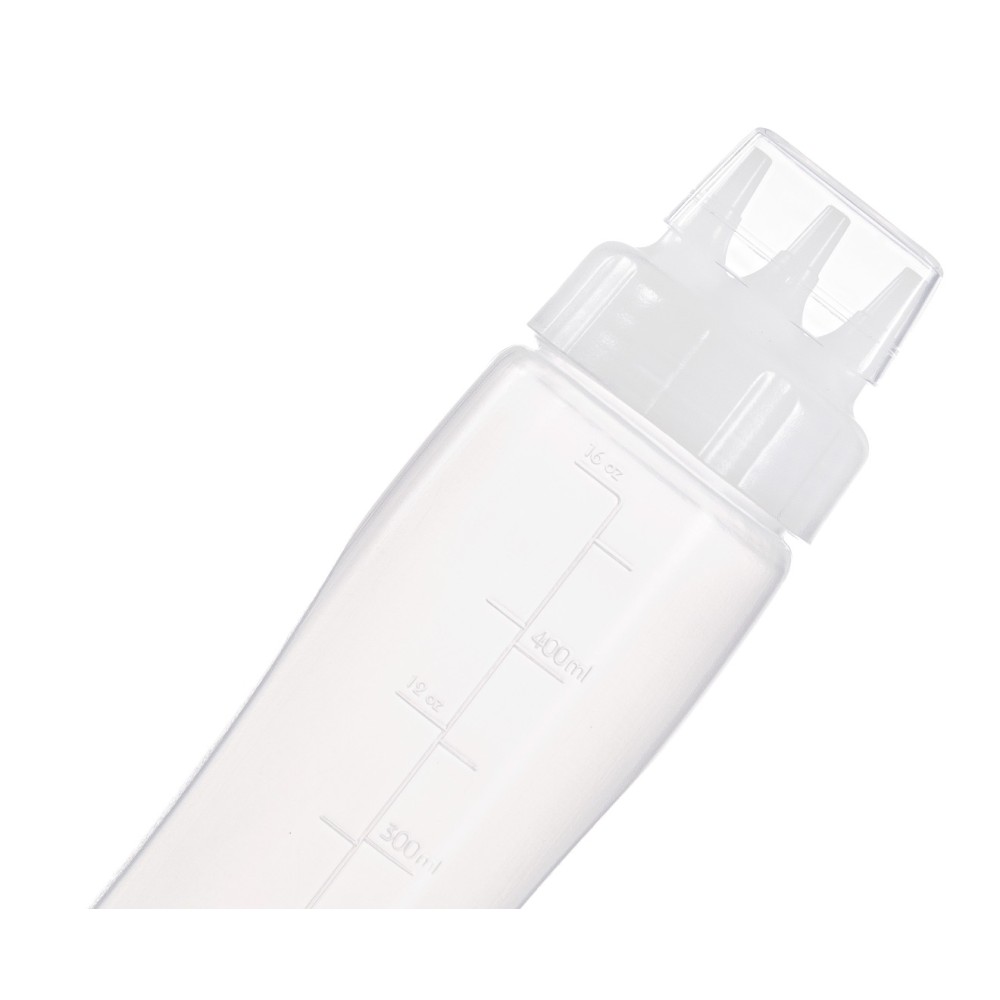 Squeeze sauce bottle 3 nozzle 50 cl