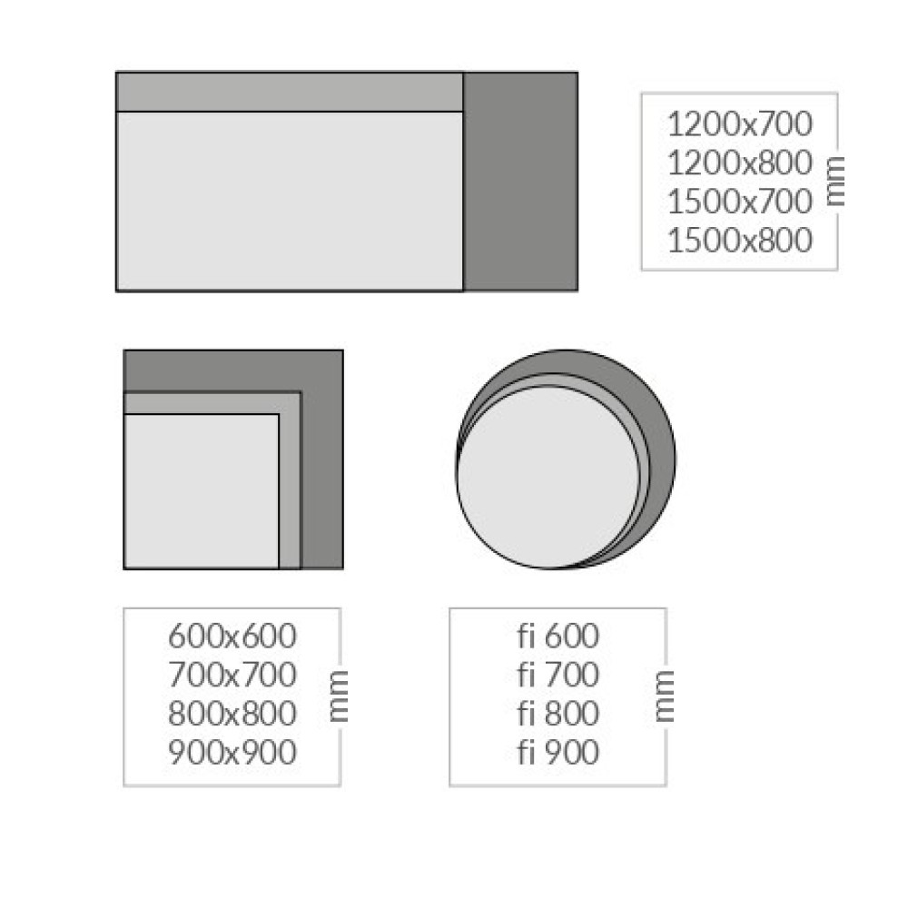 Outdoor HPL Compact Table top ROUND D-800mm