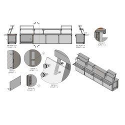 Installation of the modular system, drawings