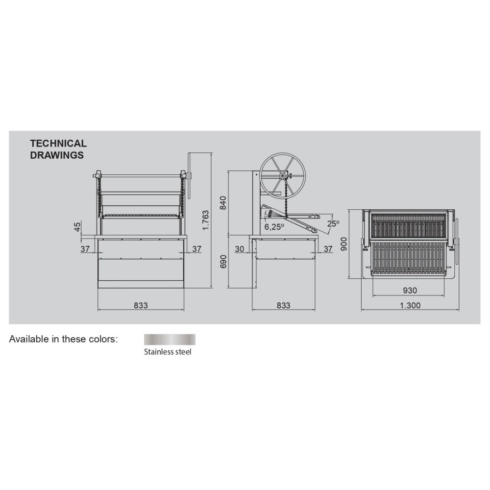 Charcoal Oven  P120D  DROP-IN