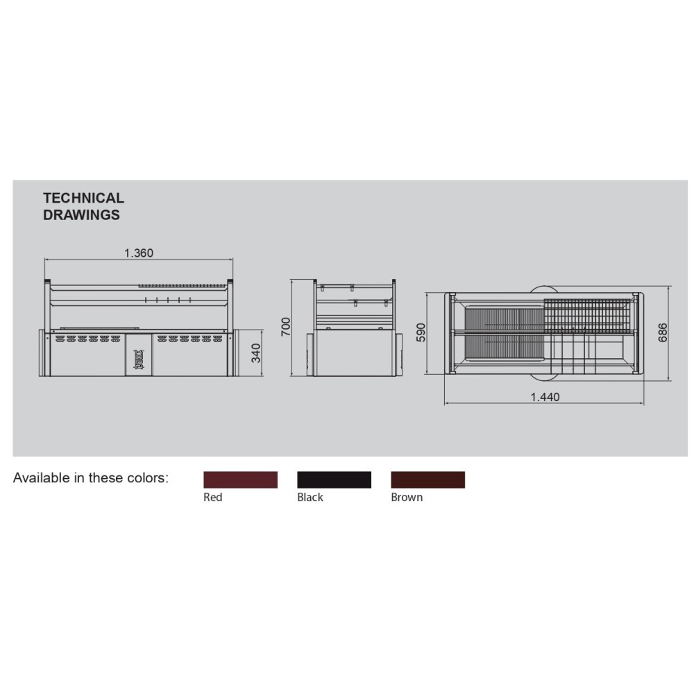 Charcoal grill Japanese style  R120T