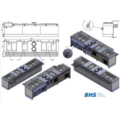 Drawing of canteen line equipment