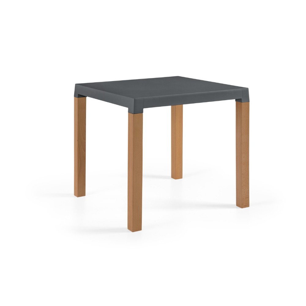 Table DIVA , legs in natural beech wood.