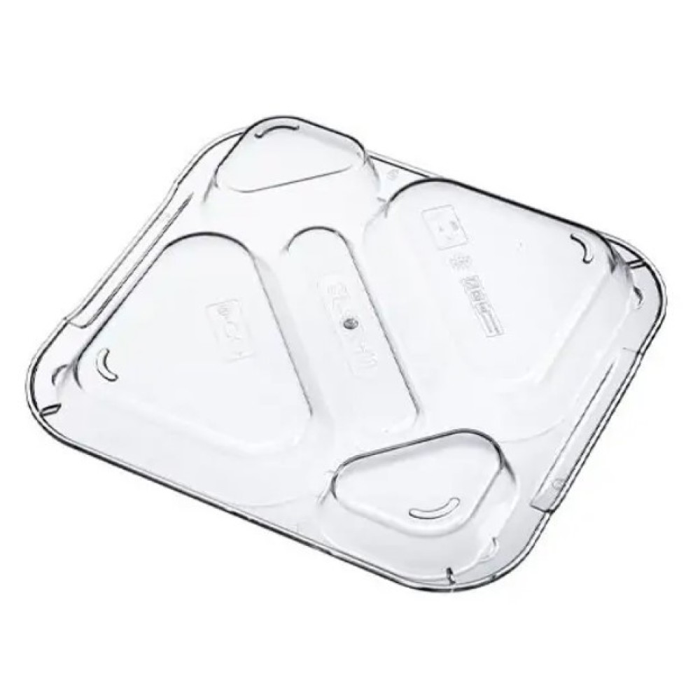 5-compartment food tray lid Polypropylene Transporate