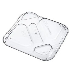 5-compartment food tray lid Polypropylene Transporate