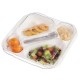 5-compartment food tray lid Polypropylene Transporate