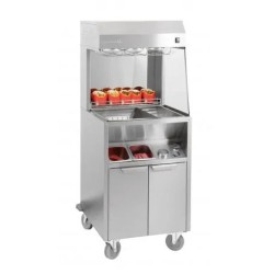 Trolley with french fries holding station, double heating 600