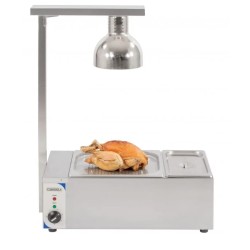 Heated station with bain-marie