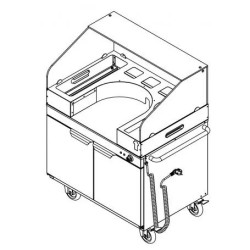 Heating snack trolley