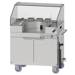 Heating snack trolley