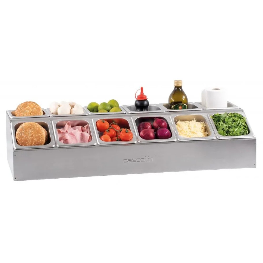 Etagère de table pour bar à salade 12 x GN1/6 - 2 rangées