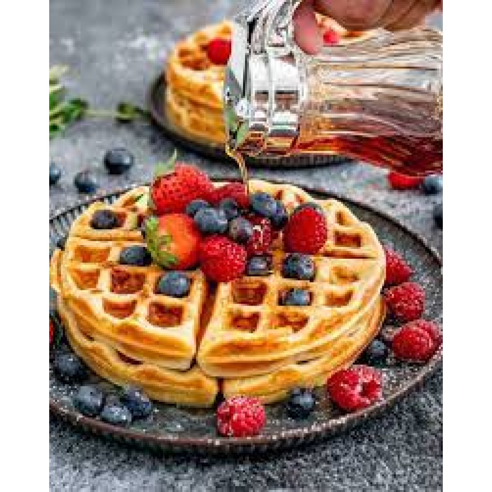 Round waffle maker 180° rotation