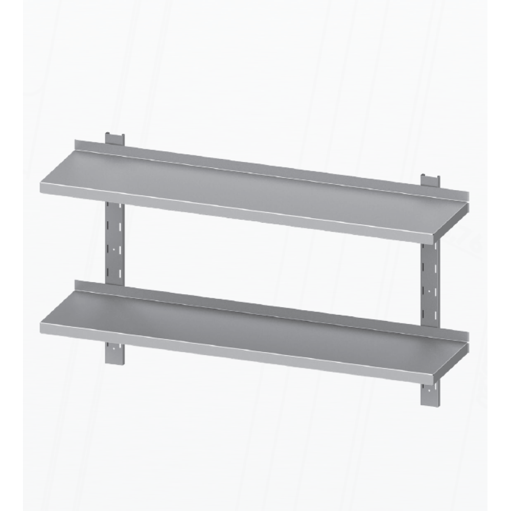 Stainless steel double adjustable hanging shelf 1200