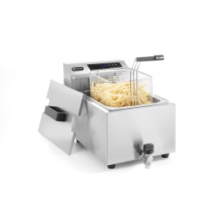 Fryer with digital panel Profi Line with drain tap 8 l