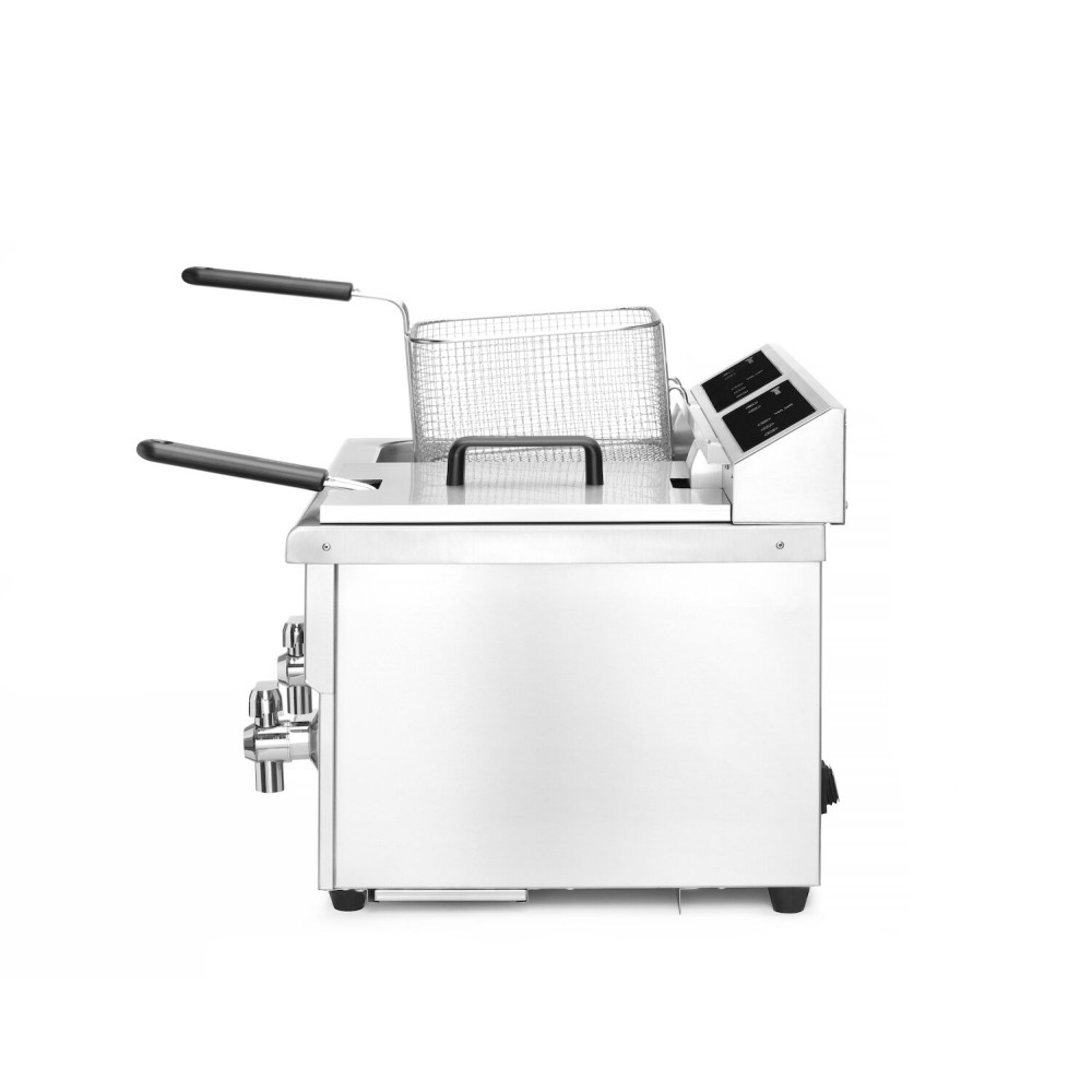 Friteuse induction avec robinet de sortie - 2 x 8 l