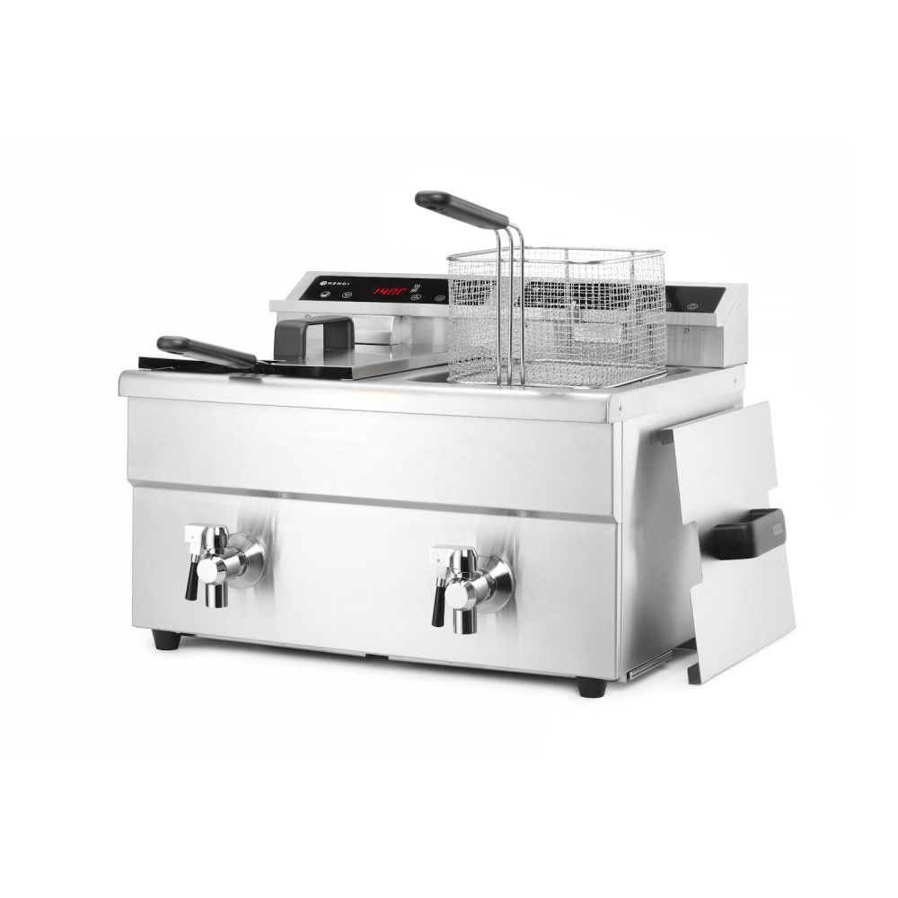 Friteuse induction avec robinet de sortie - 2 x 8 l