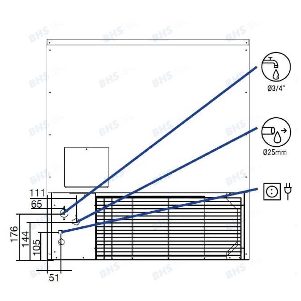 Ice maker FHD150, 145kg/24h