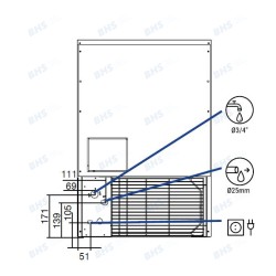 Генератор льда FHD70, 76kg/24h