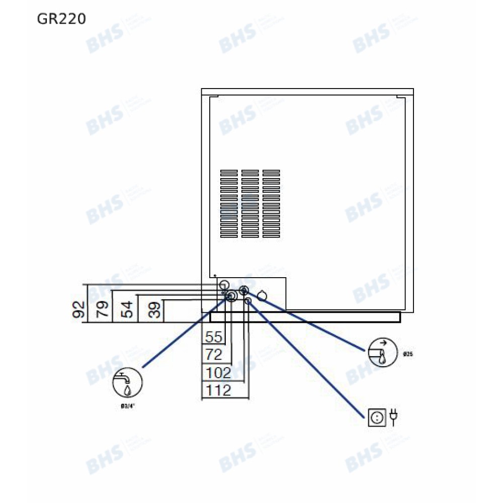 Ice maker GR235, 234kg/24h