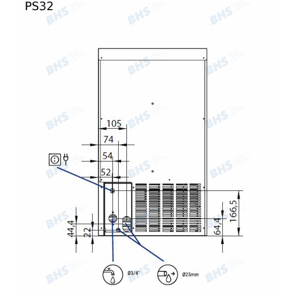 Генератор льда PS32, 33kg/24h