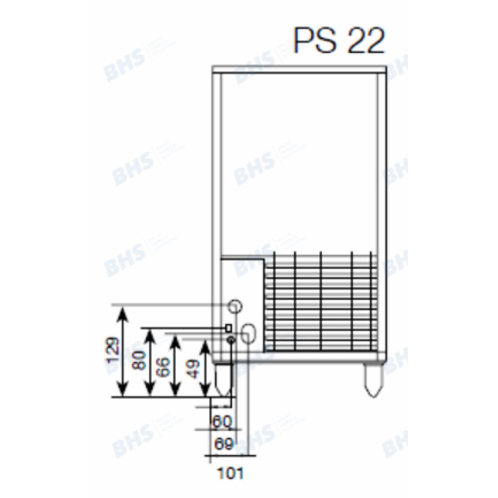 Генератор льда PS22, 24kg/24h