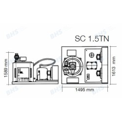 Ice maker SC1.5TN, 1500kg/24h