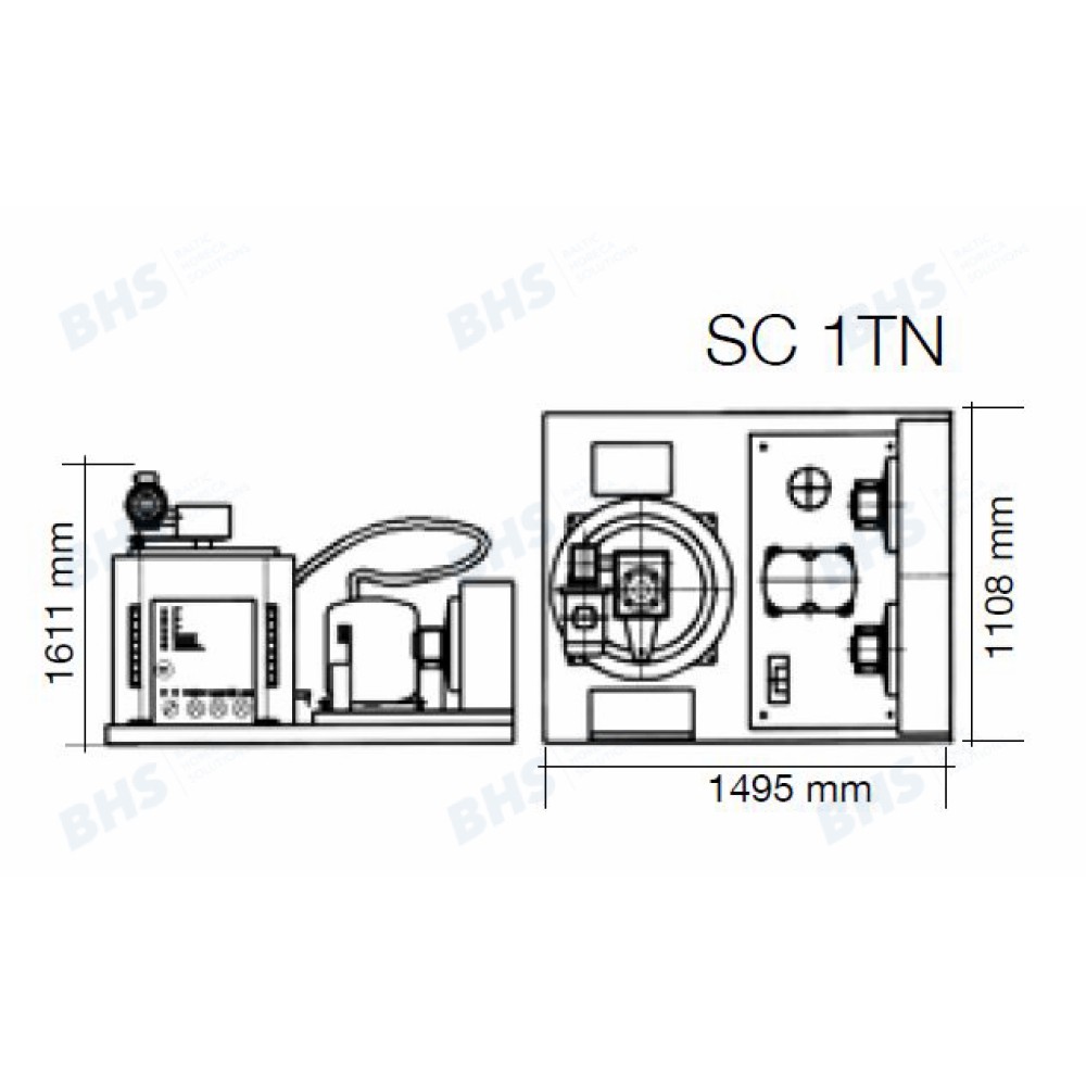 Ice maker SC1TN, 1000kg/24h