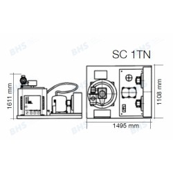 Ledus ģenerators SC1TN, 1000kg/24h