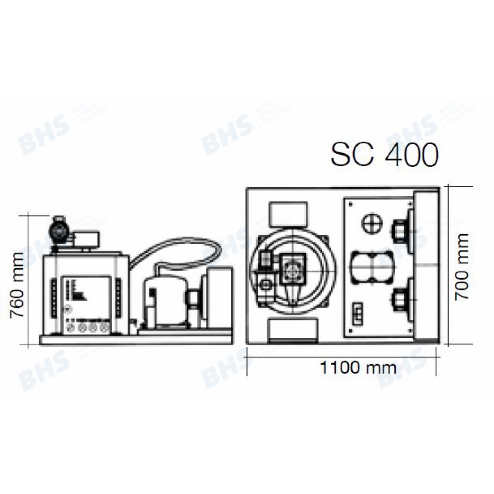 Ice maker SC400, 400kg/24h