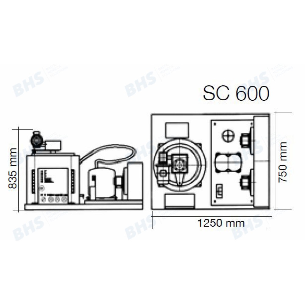 Генератор льда SC600, 600kg/24h