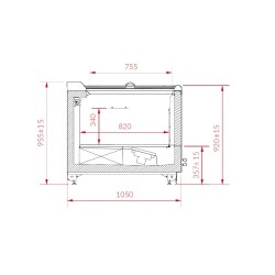 Ice-cream showcase ADVANTA REMOTE 1875 mm