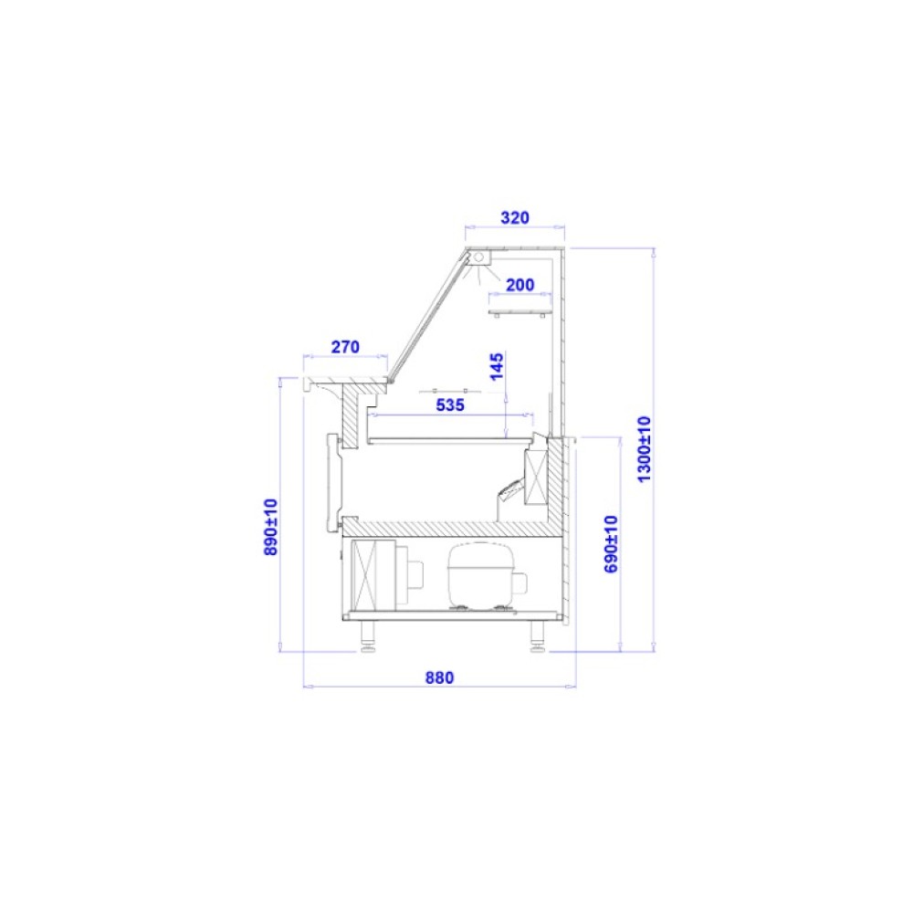 Salātu bārs GASTROLINE PREMIUM EX 1000mm