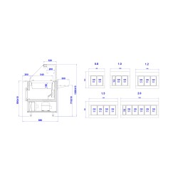 Salotų baras GASTROLINE PREMIUM 840mm