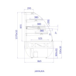 Warm showcase JAMAIKA 700 mm