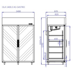 Ledusskapis OLA2 AG-GASTRO