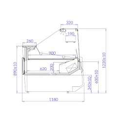 Külm vitriin LUZON DEEP 0,94 REMOTE