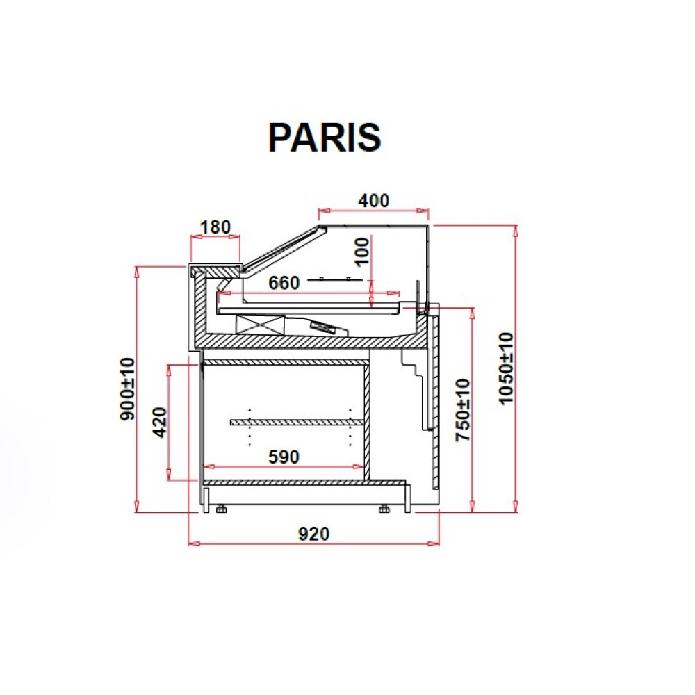 Confectionery showcase PARIS 0.94 Z