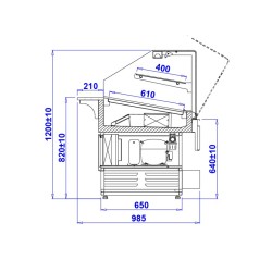 Кондитерская витрина PASTELLA W 0.9 REMOTE